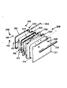 Oven Door Section parts for Kenmore Range 103.7857310 (1037857310, 103 7857310) from AppliancePartsPros.com