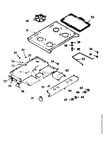 Main Top Section parts for Kenmore Range 103.7857360 (1037857360, 103 7857360) from AppliancePartsPros.com