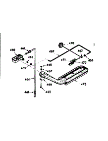 Upper Oven Burner Section parts for Kenmore Range 103.7857360 (1037857360, 103 7857360) from AppliancePartsPros.com