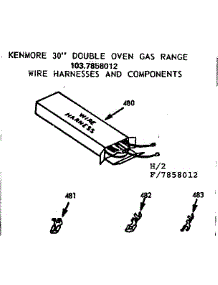 Wire Harnesses And Components parts for Kenmore Range 103.7858012 (1037858012, 103 7858012) from AppliancePartsPros.com