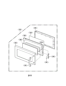 Door Parts parts for Kenmore Microwave 721.62779100 (72162779100, 721 62779100) from AppliancePartsPros.com