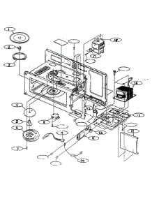Interior Parts 1 parts for Kenmore Microwave 721.62779200 (72162779200, 721 62779200) from AppliancePartsPros.com