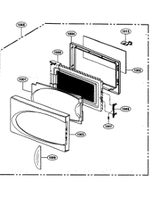 Door Parts parts for Kenmore Microwave 721.63102300 (72163102300, 721 63102300) from AppliancePartsPros.com