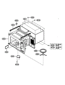 Oven Cavity Parts parts for Kenmore Microwave 721.63102300 (72163102300, 721 63102300) from AppliancePartsPros.com