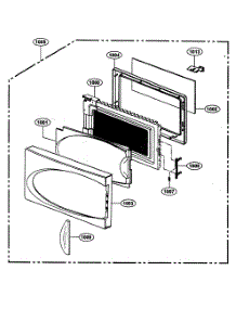 Door Parts parts for Kenmore Microwave 721.63109300 (72163109300, 721 63109300) from AppliancePartsPros.com