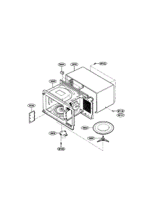Oven Cavity parts for Kenmore Microwave 721.63252300 (72163252300, 721 63252300) from AppliancePartsPros.com