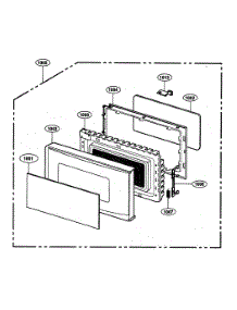 Door Parts parts for Kenmore Microwave 721.63252301 (72163252301, 721 63252301) from AppliancePartsPros.com