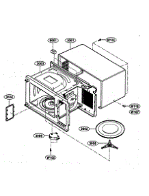 Oven Cavity Parts parts for Kenmore Microwave 721.63259301 (72163259301, 721 63259301) from AppliancePartsPros.com