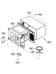 Oven Cavity Parts parts for Kenmore Microwave 721.63263300 (72163263300, 721 63263300) from AppliancePartsPros.com