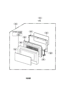 Door parts for Kenmore Microwave 721.63263301 (72163263301, 721 63263301) from AppliancePartsPros.com