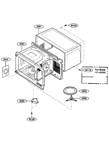 Oven Cavity Parts parts for Kenmore Microwave 721.63292303 (72163292303, 721 63292303) from AppliancePartsPros.com