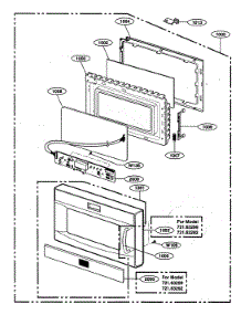 Door Parts parts for Kenmore Microwave 721.63293301 (72163293301, 721 63293301) from AppliancePartsPros.com