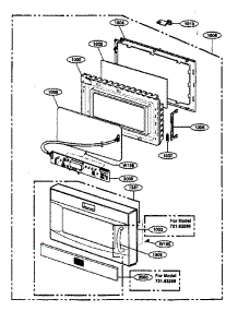 Door Parts parts for Kenmore Microwave 721.63299301 (72163299301, 721 63299301) from AppliancePartsPros.com