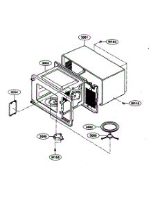 Oven Cavity parts for Kenmore Microwave 721.63352300 (72163352300, 721 63352300) from AppliancePartsPros.com