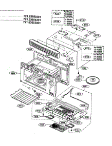 Oven Cavity parts for Kenmore Microwave 721.63654301 (72163654301, 721 63654301) from AppliancePartsPros.com