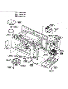 Interior Parts 1 parts for Kenmore Microwave 721.63659301 (72163659301, 721 63659301) from AppliancePartsPros.com