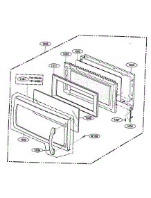 Door Parts parts for Kenmore Microwave 721.63659301 (72163659301, 721 63659301) from AppliancePartsPros.com