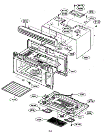 Oven Cavity Parts parts for Kenmore Microwave 721.63662300 (72163662300, 721 63662300) from AppliancePartsPros.com