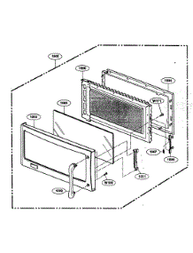 Door Parts parts for Kenmore Microwave 721.63684300 (72163684300, 721 63684300) from AppliancePartsPros.com