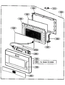 Door / Controller parts for Kenmore Microwave 721.63992300 (72163992300, 721 63992300) from AppliancePartsPros.com