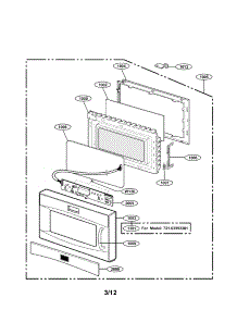 Door And Controller Parts parts for Kenmore Microwave 721.63992301 (72163992301, 721 63992301) from AppliancePartsPros.com