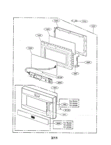 Door And Controller Parts parts for Kenmore Microwave 721.63992302 (72163992302, 721 63992302) from AppliancePartsPros.com