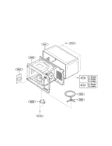 Oven Cavity Parts parts for Kenmore Microwave 721.63992302 (72163992302, 721 63992302) from AppliancePartsPros.com