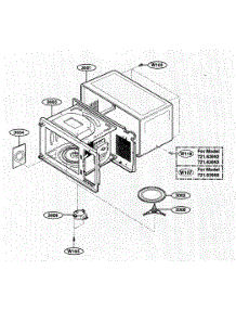 Oven Cavity parts for Kenmore Microwave 721.63992303 (72163992303, 721 63992303) from AppliancePartsPros.com