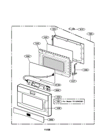 Door & Controller parts for Kenmore Microwave 721.63993301 (72163993301, 721 63993301) from AppliancePartsPros.com