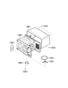 Oven Cavity parts for Kenmore Microwave 721.63993301 (72163993301, 721 63993301) from AppliancePartsPros.com
