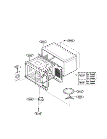 Oven Cavity Parts parts for Kenmore Microwave 721.63993302 (72163993302, 721 63993302) from AppliancePartsPros.com