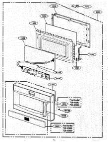 Door / Control Panel Parts parts for Kenmore Microwave 721.63993303 (72163993303, 721 63993303) from AppliancePartsPros.com