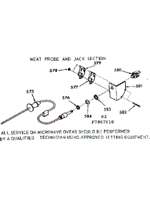 Meat Probe And Jack Section parts for Kenmore Range 103.7907910 (1037907910, 103 7907910) from AppliancePartsPros.com
