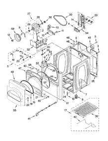Cabinet Parts parts for Kenmore Dryer 110.67062600 (11067062600, 110 67062600) from AppliancePartsPros.com