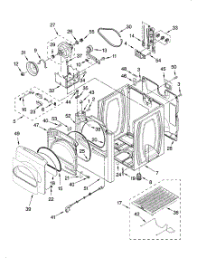 Cabinet Parts parts for Kenmore Dryer 110.67072600 (11067072600, 110 67072600) from AppliancePartsPros.com