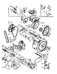 Blower Cylinder Pump And Motor parts for Kenmore Washer Dryer Combo 110.6709701 (1106709701, 110 6709701) from AppliancePartsPros.com