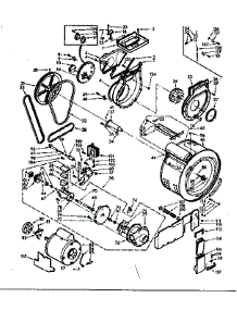 Blower Cylinder Pump And Motor parts for Kenmore Washer Dryer Combo 110.6710701 (1106710701, 110 6710701) from AppliancePartsPros.com