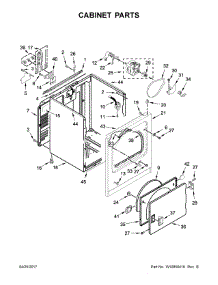 Cabinet Parts parts for Kenmore Dryer 110.67132411 (11067132411, 110 67132411) from AppliancePartsPros.com
