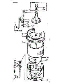 Tub And Basket Assembly parts for Kenmore Washer 110.6733111 (1106733111, 110 6733111) from AppliancePartsPros.com