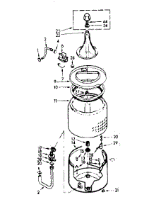 Tub And Basket Assembly parts for Kenmore Washer 110.6733112 (1106733112, 110 6733112) from AppliancePartsPros.com