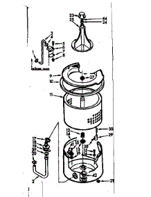 Tub And Basket Assembly parts for Kenmore Washer 110.6733408 (1106733408, 110 6733408) from AppliancePartsPros.com