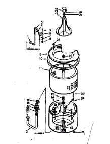 Tub And Basket Assembly parts for Kenmore Washer 110.6733410 (1106733410, 110 6733410) from AppliancePartsPros.com