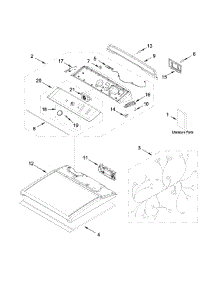Top And Console Parts parts for Kenmore Dryer 110.69132411 (11069132411, 110 69132411) from AppliancePartsPros.com