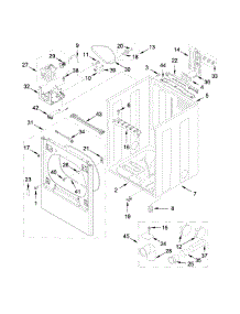 Cabinet Parts parts for Kenmore Dryer 110.69133411 (11069133411, 110 69133411) from AppliancePartsPros.com