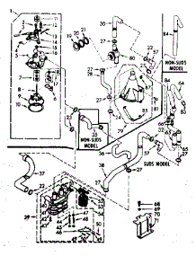 Water System parts for Kenmore Washer 110.6914701 (1106914701, 110 6914701) from AppliancePartsPros.com