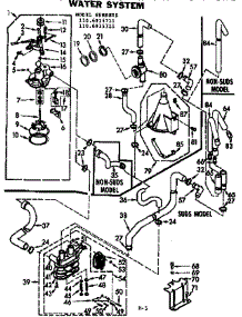 Water System parts for Kenmore Washer 110.6914711 (1106914711, 110 6914711) from AppliancePartsPros.com