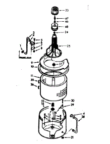 Tub And Basket Assembly parts for Kenmore Washer 110.6915705 (1106915705, 110 6915705) from AppliancePartsPros.com