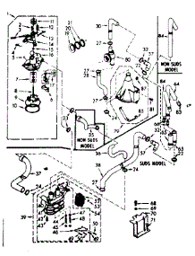 Water System parts for Kenmore Washer 110.6915712 (1106915712, 110 6915712) from AppliancePartsPros.com