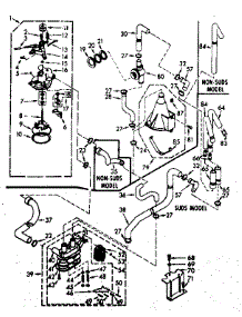 Water System parts for Kenmore Washer 110.6915752 (1106915752, 110 6915752) from AppliancePartsPros.com