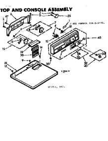 Top And Console Assembly parts for Kenmore Dryer 110.6917722 (1106917722, 110 6917722) from AppliancePartsPros.com